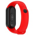 For Xiaomi Mi Band 8 Solid Color Stainless Steel Plug Replacement Watch Band(Red)