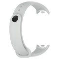 For Xiaomi Mi Band 8 Solid Color Stainless Steel Plug Replacement Watch Band (Light Grey)