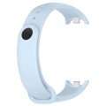 For Xiaomi Mi Band 8 Solid Color Stainless Steel Plug Replacement Watch Band (Light Blue)