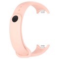 For Xiaomi Mi Band 8 Solid Color Stainless Steel Plug Replacement Watch Band (Light Pink)