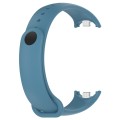 For Xiaomi Mi Band 8 Solid Color Stainless Steel Plug Replacement Watch Band (Blue)