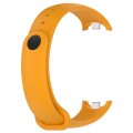 For Xiaomi Mi Band 8 Solid Color Stainless Steel Plug Replacement Watch Band (Yellow)
