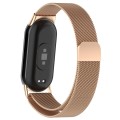 For Xiaomi Mi Band 8 Milanese Metal Watch Band(Rose Gold)