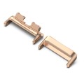 For Huawei Band 8 1 Pair Stainless Steel Metal Watch Band Connector(Rose Gold)