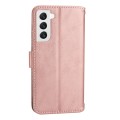 For Samsung Galaxy S23+ 5G Oil Skin Zipper Wallet Leather Phone Case(Rose Gold)