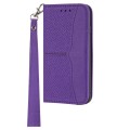 For Samsung Galaxy S23 Ultra 5G Woven Texture Stitching Magnetic Leather Phone Case(Purple)