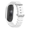 For Xiaomi Mi Band 7 / 6 / 5 / 4 / 3 Solid Color Marine Silicone Breathable Watch Band(White)