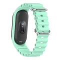 For Xiaomi Mi Band 7 / 6 / 5 / 4 / 3 Solid Color Marine Silicone Breathable Watch Band(Blue Sea)