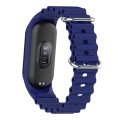 For Xiaomi Mi Band 7 / 6 / 5 / 4 / 3 Solid Color Marine Silicone Breathable Watch Band(Blue)