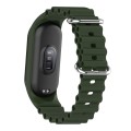 For Xiaomi Mi Band 7 / 6 / 5 / 4 / 3 Solid Color Marine Silicone Breathable Watch Band(Green)