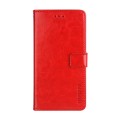 For Samsung Galaxy M14 5G idewei Crazy Horse Texture Leather Phone Case with Holder(Red)
