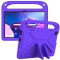 For Lenovo Tab M10 3rd Gen Handle EVA Shockproof Tablet Case with Holder(Purple)