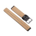 For Huawei Band 7 Glossy Leather Watch Band(Black)