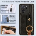 For Xiaomi 13T / 13T Pro / Redmi K60 Ultra Wristband Leather Back Phone Case(Black)