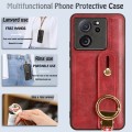 For Xiaomi 13T / 13T Pro / Redmi K60 Ultra Wristband Leather Back Phone Case(Red)