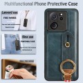 For Xiaomi 13T / 13T Pro / Redmi K60 Ultra Wristband Leather Back Phone Case(Blue)