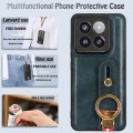 For Xiaomi 14 Pro Wristband Leather Back Phone Case(Blue)