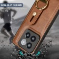 For Xiaomi 14 Pro Wristband Leather Back Phone Case(Brown)