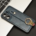 For Xiaomi Redmi 13C 4G/Poco C65 Wristband Leather Back Phone Case(Blue)
