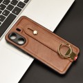 For Xiaomi Redmi 13C 4G/Poco C65 Wristband Leather Back Phone Case(Brown)