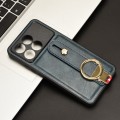 For Xiaomi Poco X6 Pro/Redmi K70E Wristband Leather Back Phone Case(Blue)