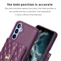 For Samsung Galaxy A54 5G Horizontal Metal Buckle Wallet Rhombic Leather Phone Case(Dark Purple)
