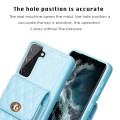 For Samsung Galaxy S21 FE 5G Vertical Wallet Rhombic Leather Phone Case(Blue)
