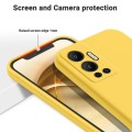 For Infinix Hot 12 Pure Color Liquid Silicone Shockproof Phone Case(Yellow)