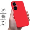 For Tecno Camon 19 / 19 Pro Pure Color Liquid Silicone Shockproof Phone Case(Red)