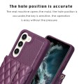 For Samsung Galaxy S23+ 5G Horizontal Wallet Rhombic Leather Phone Case(Dark Purple)