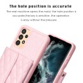 For Samsung Galaxy A13 4G Horizontal Wallet Rhombic Leather Phone Case(Pink)