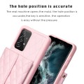 For Samsung Galaxy A52 4G / 5G Horizontal Wallet Rhombic Leather Phone Case(Pink)