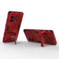 For OnePlus 11 5G Punk Armor 2 in 1 PC + TPU Shockproof Phone Case with Invisible Holder(Red)