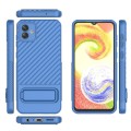 For Samsung Galaxy A04 4G Wavy Texture TPU Phone Case with Lens Film(Blue)