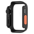 For Apple Watch Series 9 / 8 / 7 41mm Tempered Film + PC Integrated Watch Protective Case(Black)