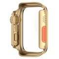 For Apple Watch Series 9 / 8 / 7 41mm Tempered Film + PC Integrated Watch Protective Case(Champagne