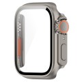 For Apple Watch Series 9 / 8 / 7 45mm Tempered Film + PC Integrated Watch Protective Case(Titanium S
