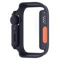 For Apple Watch Series 9 / 8 / 7 45mm Tempered Film + PC Integrated Watch Protective Case(Midnight B