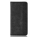 For Samsung Galaxy M14 5G Magnetic Buckle Retro Texture Leather Phone Case(Black)
