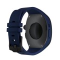For Apple Watch Ultra 49mm Armor Stainless Steel Case TPU Watch Band(Black Dark Blue)