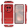 For OPPO Find X6 Pro 5G Wavy Textured Phone Case (Red)