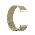 For Fitbit Versa 4 / 3 Milanese Magnetic Metal Weave Watchband, Small Size(Official Gold)