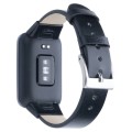 For Xiaomi Mi Band 7 Pro Leather Texture Replacement Watch Band(Black)