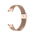For Xiaomi Mi Band 8 Milanese Buckle Metal Watch Band(Rose Gold)