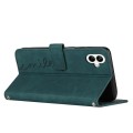 For Samsung Galaxy M14 5G / F14 5G Skin Feel Heart Pattern Leather Phone Case(Green)