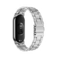 For Xiaomi Mi Band 8 Milanese Three-bead Metal Watch Band(Silver)