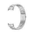 For Xiaomi Mi Band 8 Milanese Three-bead Metal Watch Band(Silver)