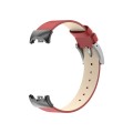 For Xiaomi Mi Band 8 12mm Leather Replacement Watch Band(Red)