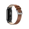 For Xiaomi Mi Band 8 12mm Leather Replacement Watch Band(Brown)