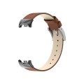 For Xiaomi Mi Band 8 12mm Leather Replacement Watch Band(Brown)